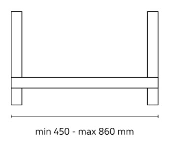 Konstrukce na zem - typ H (lakovaná) - parametry Konstrukce na zem - typ H (lakovaná)