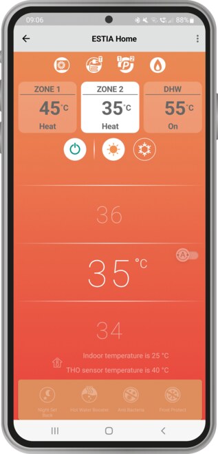 Mobilní aplikace - ovládání přes smartphone (pouze s WiFi) Mobilní aplikace