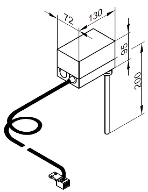 ESTIA R290 příslušenství - Termostat ponorný (jímkový), vč jímky R 1/2“x 200 mm ESTIA R290 příslušenství